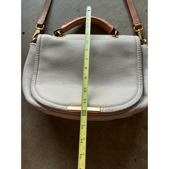 Marc by Marc Jacobs Classic Natasha Crossbody Bag White Cream Pebbled Leather - Picture 5 of 16